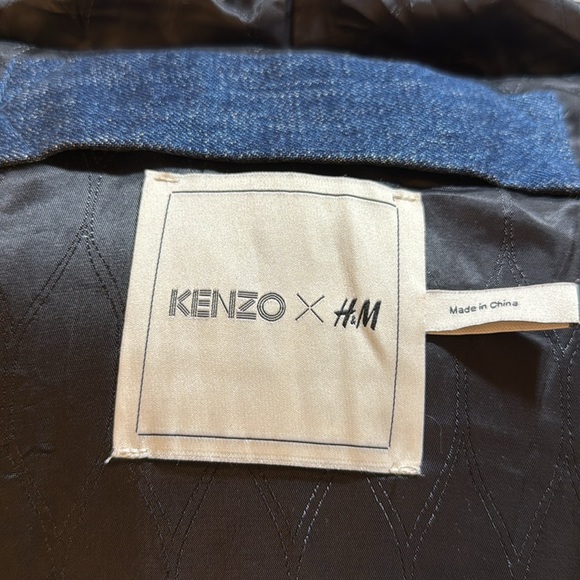 H&M x Kenzo Goose Down Denim Puffer Size L - Picture 4 of 5